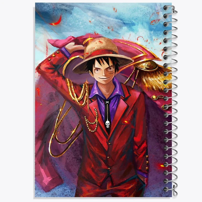 دفتر مشق 50 برگ خندالو مدل لوفی انیمه وان پیس One Piece کد 17236