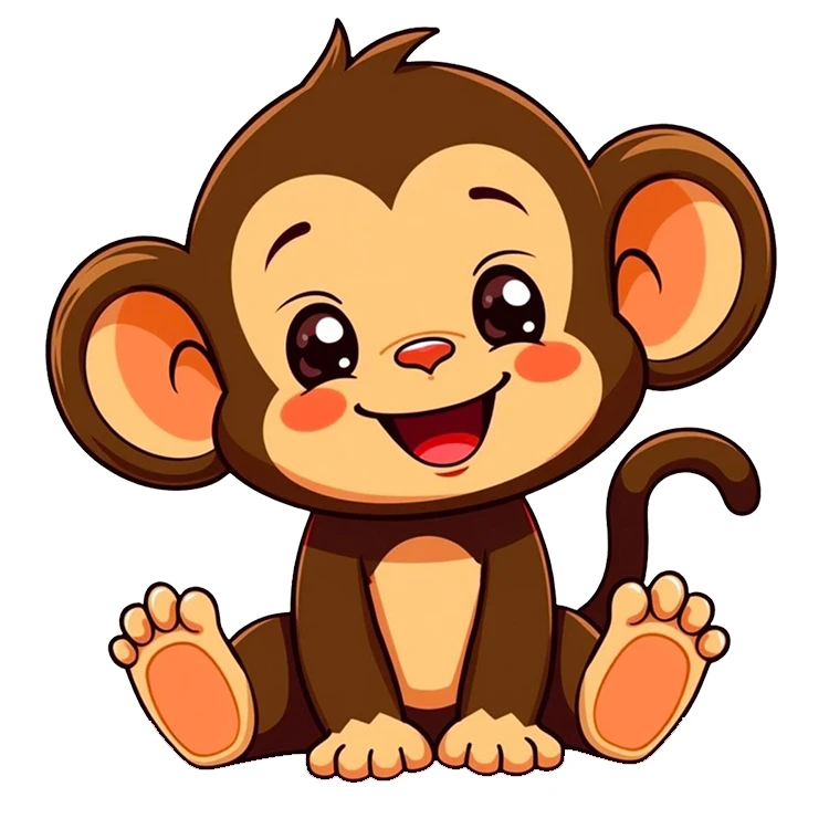 استیکر پارچه و لباس پاد آفرین مدل میمون کد DKST598