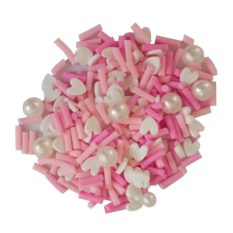 فیمو مدل قلب و مروارید بسته 150 عددی