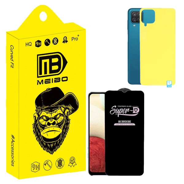 محافظ صفحه نمایش میبو مدل SuperD مناسب برای گوشی موبایل سامسونگ galaxy A12 به همراه محافظ پشت گوشی