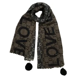 شال زنانه مدل   love کد 4