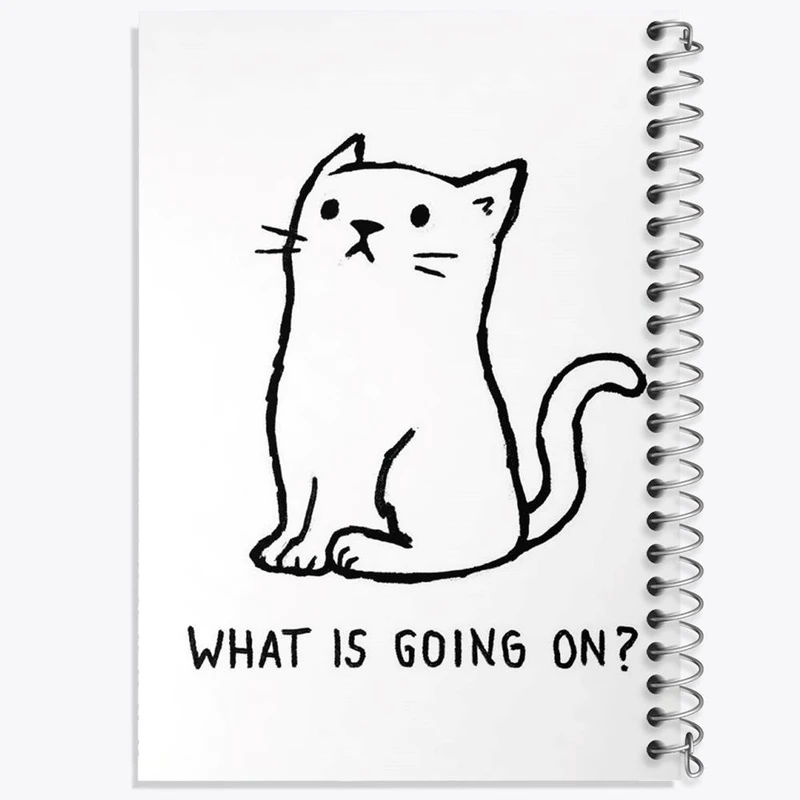 دفتر نقاشی 50 برگ خندالو مدل گربه کنجکاو کد 29315