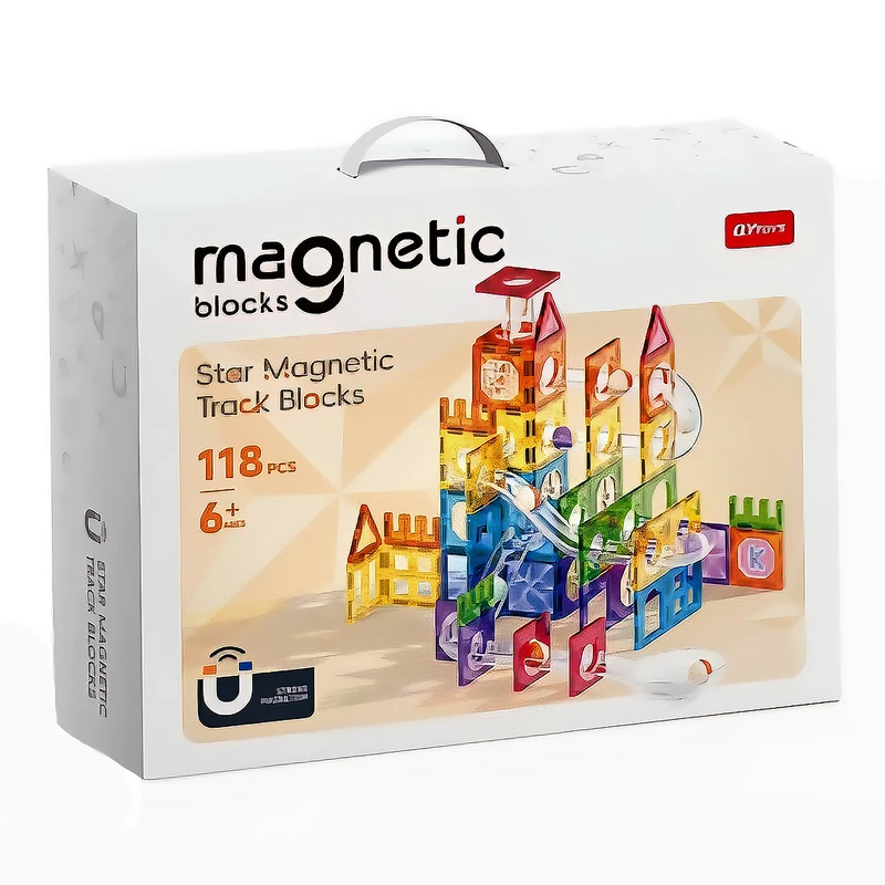 ساختنی 118 تکه طرح مگنت تایل مدل توپ و سرسره