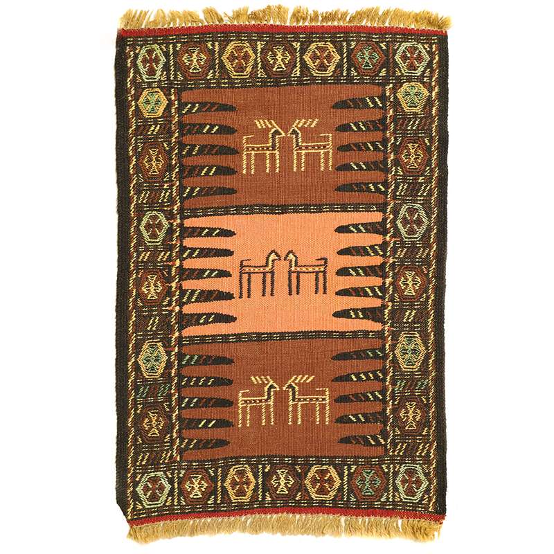 گلیم دستبافت نیم متری مدل خراسان کد 4101227