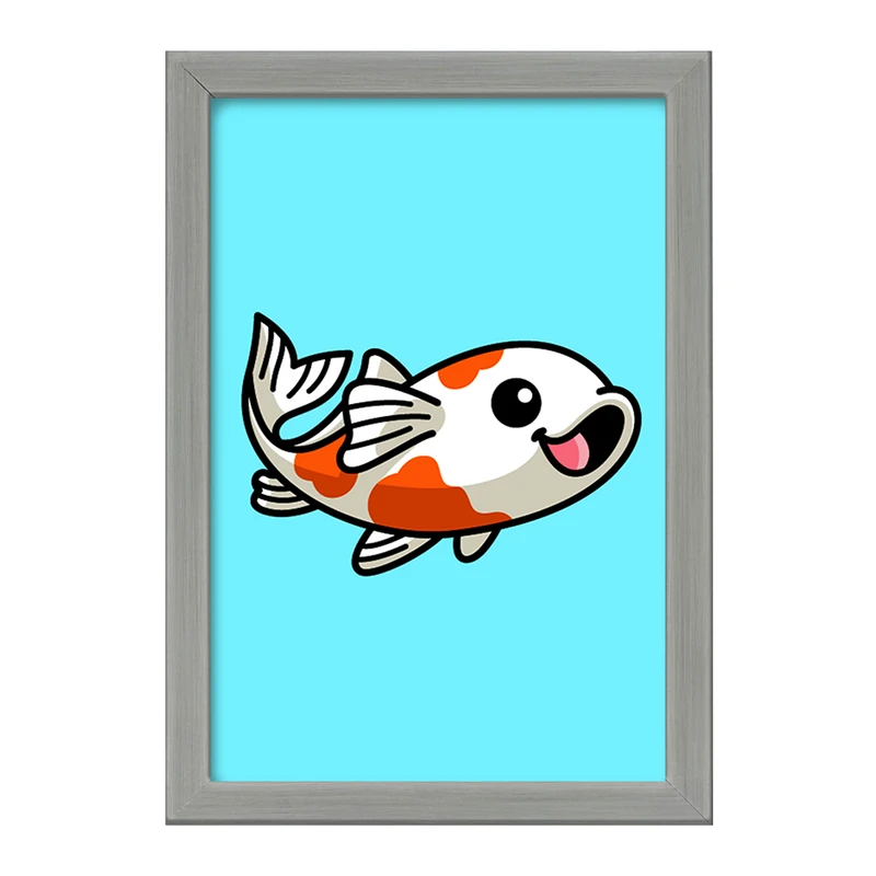 تابلو خندالو طرح حیوانات آبزی ماهی کد 28160