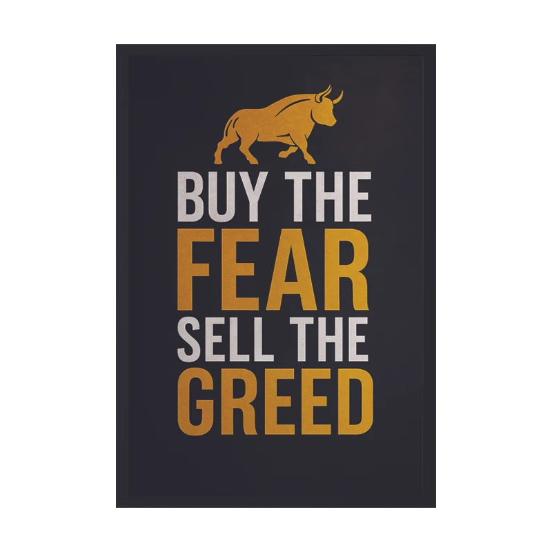 تابلو طرح Buy and Sell کد 02 فریم مشکی