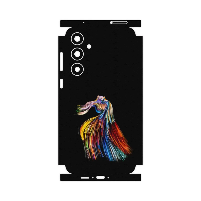 برچسب پوششی ماهوت مدل Rainbow Hair Digital Art-FullSkin مناسب برای گوشی موبایل سامسونگ Galaxy A55