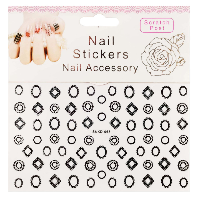 استیکر طراحی ناخن مدل قاب عکس کد SXND-068
