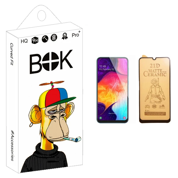 محافظ صفحه نمایش سرامیکی بوک مدل +HD مناسب برای گوشی موبایل سامسونگ Galaxy A50