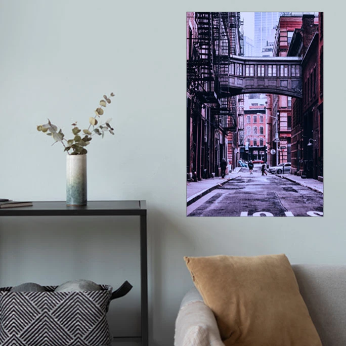 پوستر گوفی مدل جاده یکطرفه نوستالژی طرح طبیعت و گردشگری Travel One Way Street 4k Poster کد NYC23