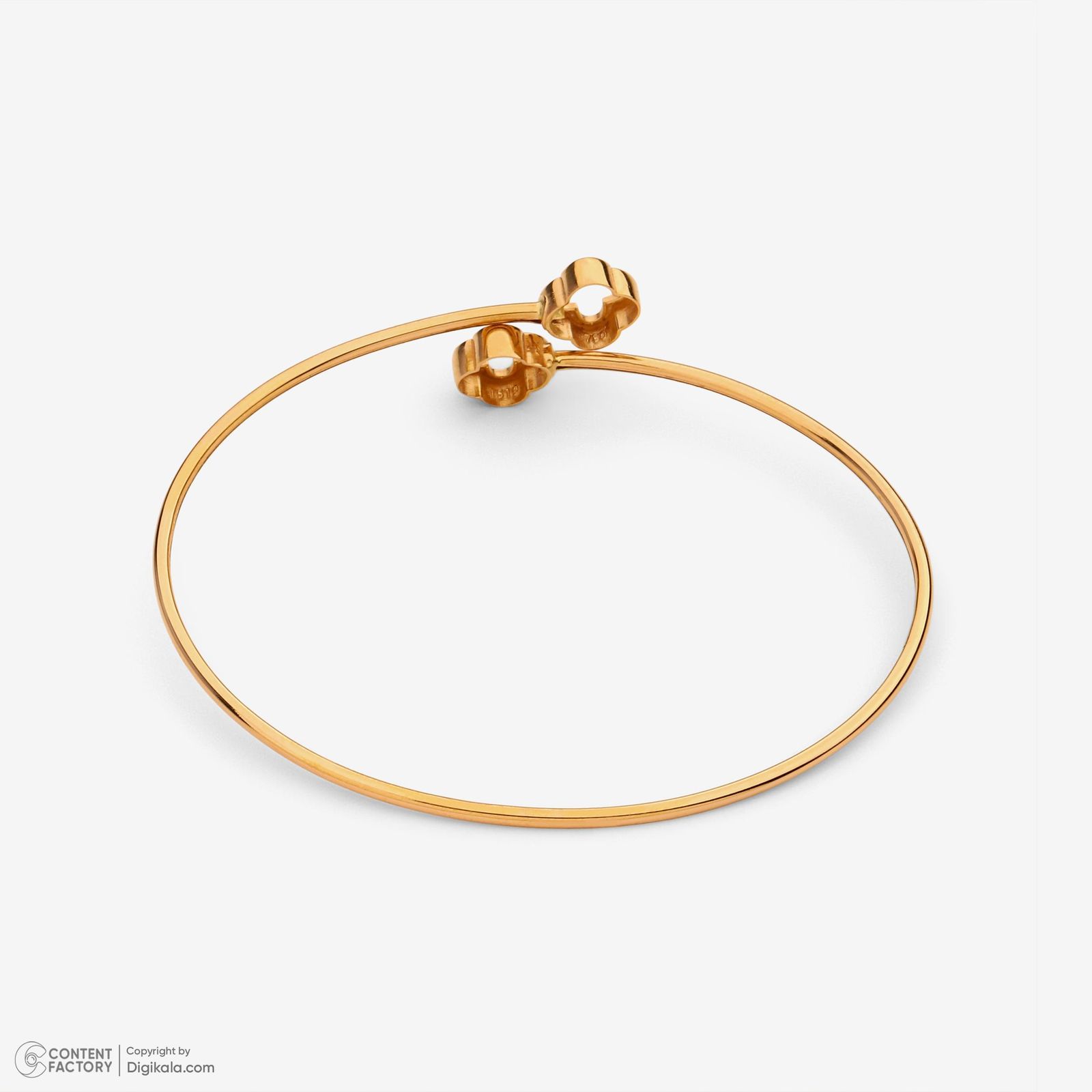 بنگل طلا 18 عیار زنانه حافا گلد مدل ونکلیف کد bn004 -  - 2