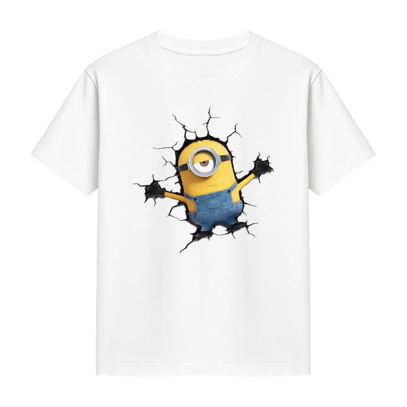 تی‌شرت آستین کوتاه دخترانه مدل مینیون کد p7 