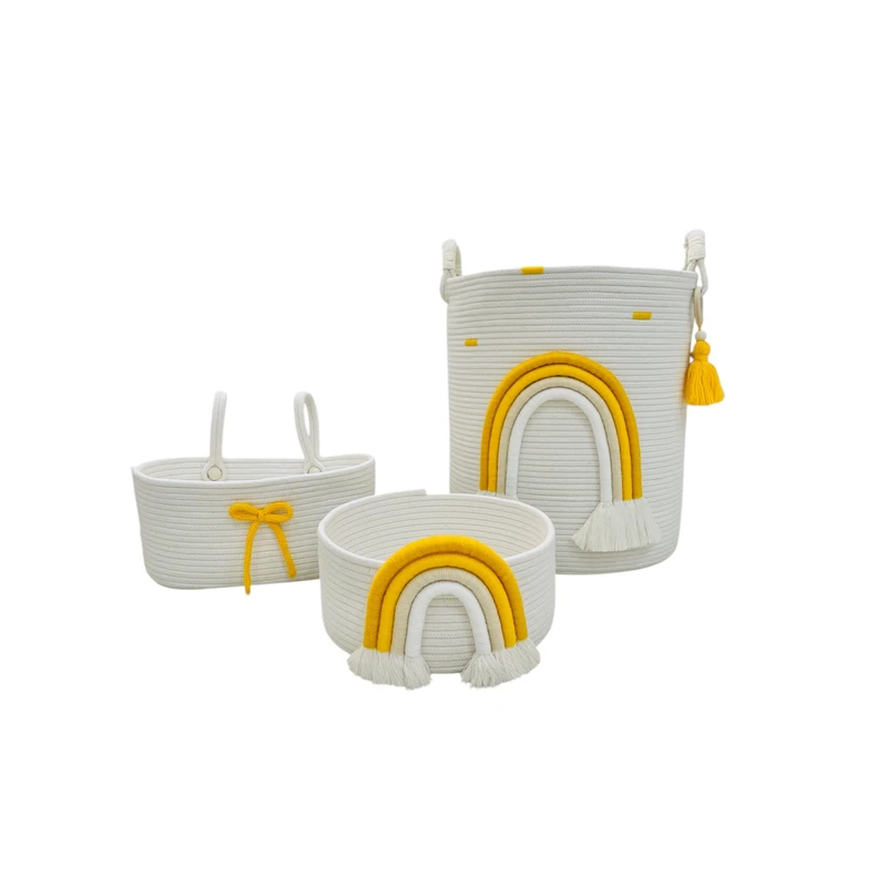 ست سبد وسایل کودک مدل قیطان دوزی مجموعه سه عددی