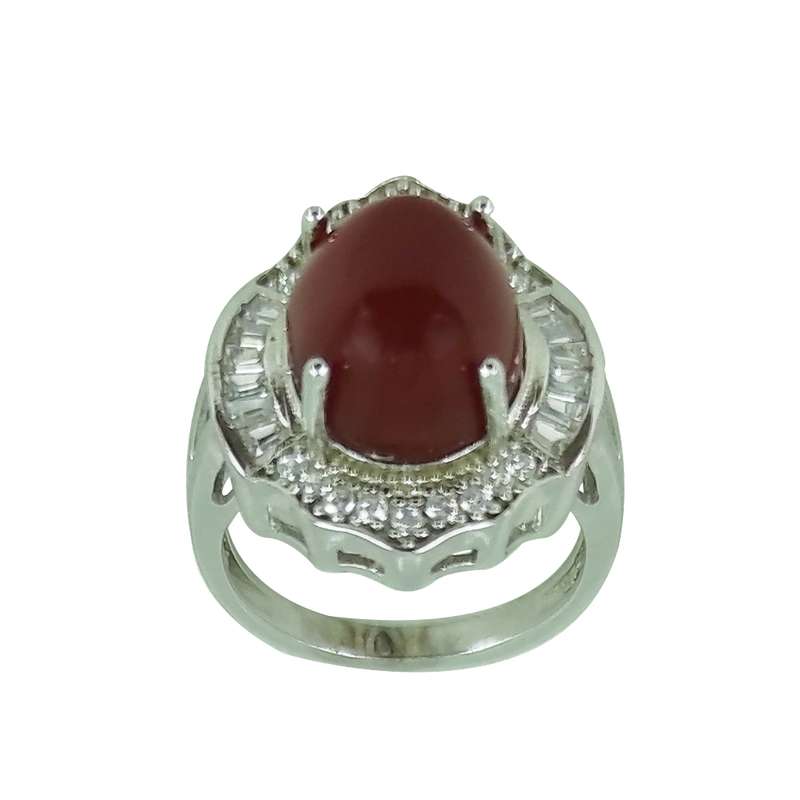 انگشتر نقره زنانه سلین کالا مدل گل یخ عقیق انگشتر نقره زنانه سلین کالا مدل گل یخ عقیق