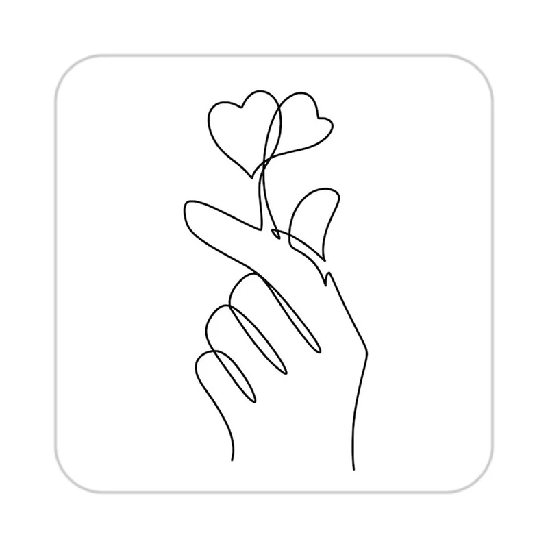 زیر لیوانی کاکتی طرح عاشقانه مدل mp40828