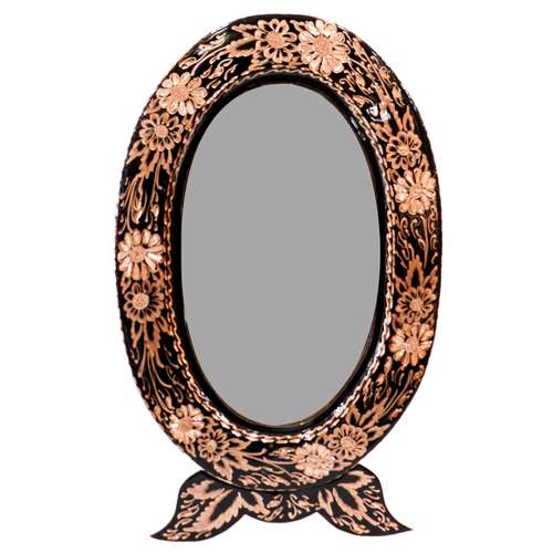 آینه مسی مدل الماس تراش بیضی کد 38