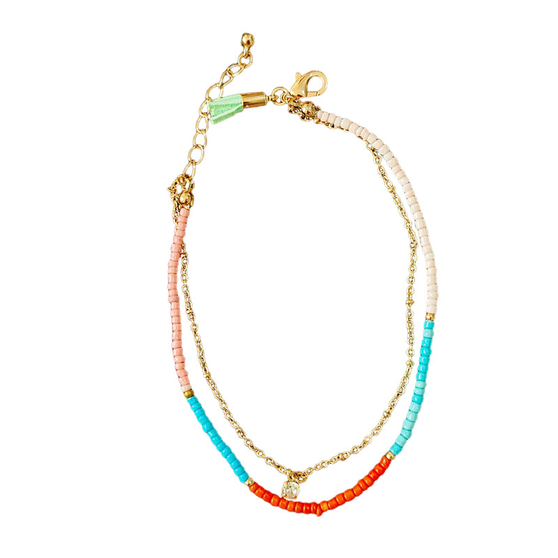 پابند زنانه اکسسورایز مدل رنگارنگ نگین دار پابند زنانه اکسسورایز مدل رنگارنگ نگین دار