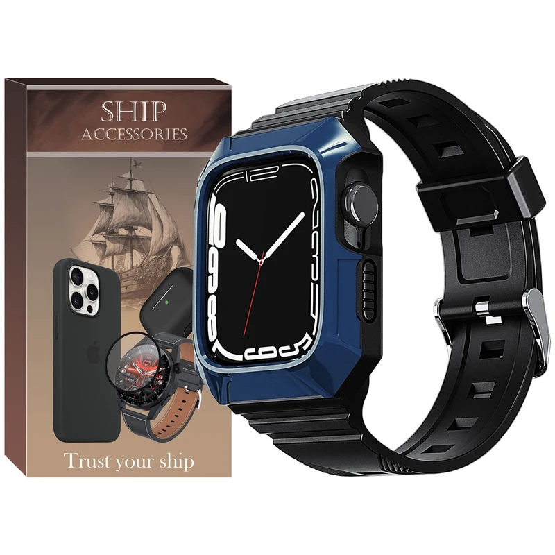 بند شیپ مدل Silicone B-Guard SH مناسب برای اپل واچ سری 4/5/6/Se سایز 44 میلیمتری