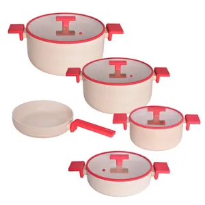 سرویس قابلمه و تابه گرانیتی 9 پارچه پرارین مدل ESTIMA کد 4323