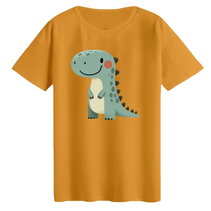 تی‌شرت لانگ آستین کوتاه زنانه مدل دایناسور کد۱