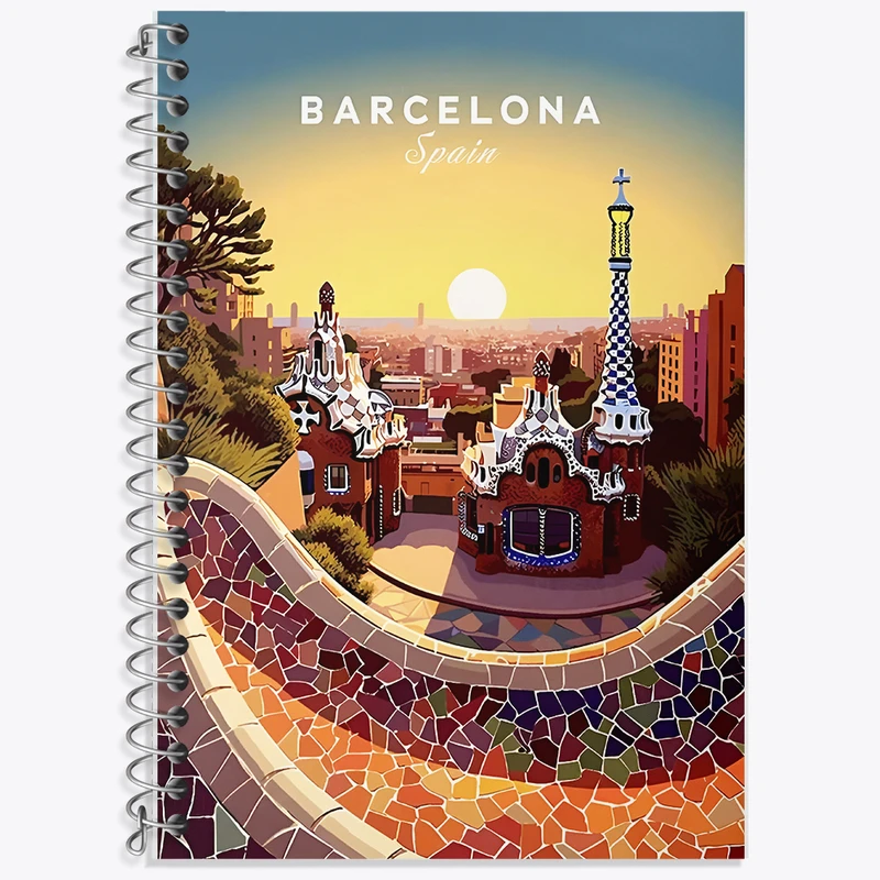 دفتر لغت 50 برگ خندالو طرح بارسلونا (Barcelona) کد F6315