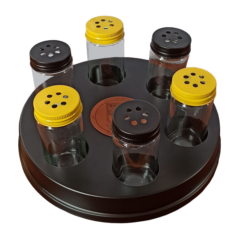 ست جای ادویه 6 پارچه آغاج کد AG2021