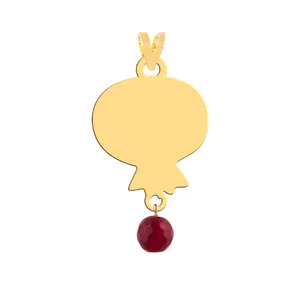 آویز گردنبند طلا 18 عیار زنانه فرشته طرح انار یلدا  WNLASZ-000038