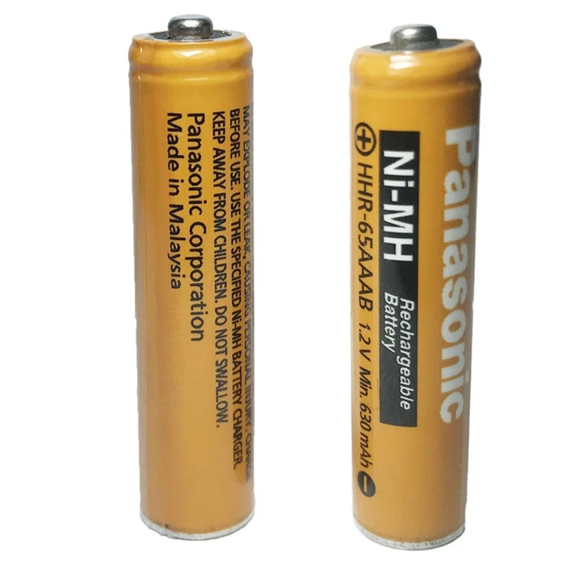 باتری نیم قلمی قابل شارژ پاناسونیک مدل Ni-MH/HHR-65AAAB بسته دو عددی