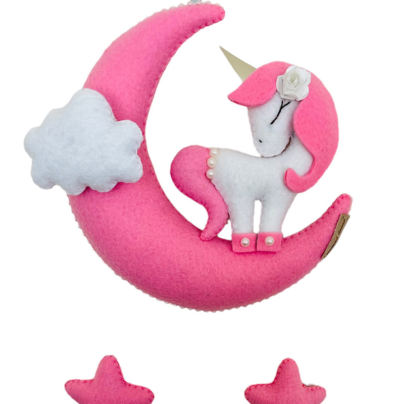 دیوار کوب اتاق کودک مدل ماه و اسب تک شاخ