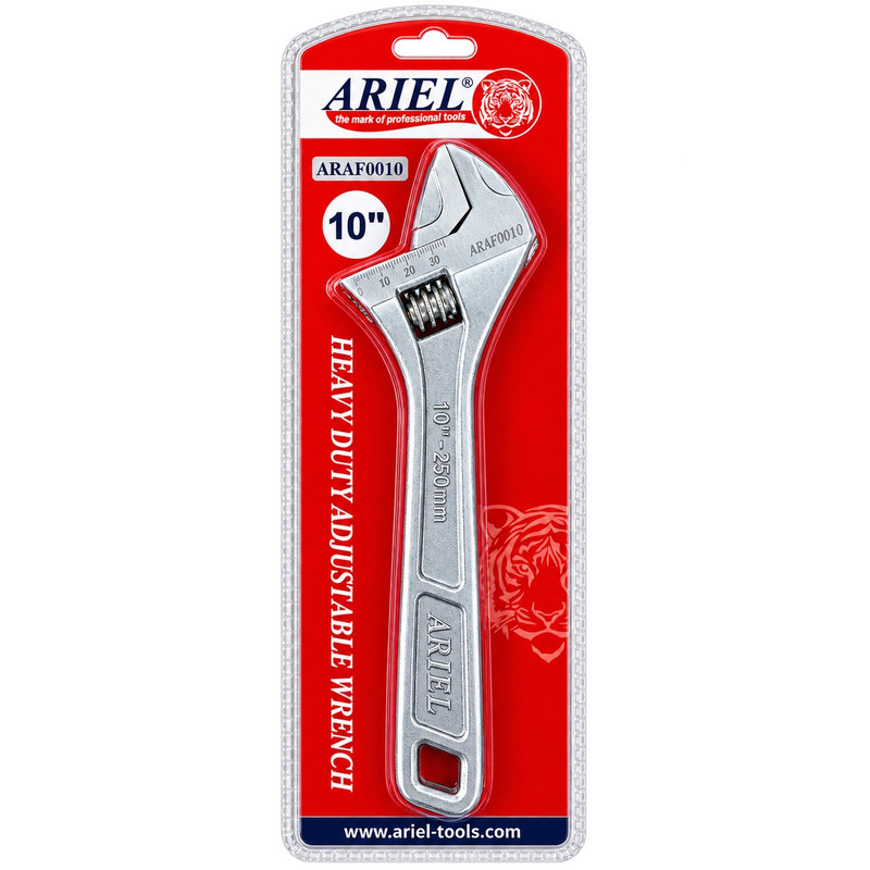 آچار فرانسه 10 اینچ آریل مدل ARAF0010، بدنه کروم وانادیوم