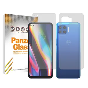 Panzer Glass Resistant model transparent screen protector suitable for Motorola Moto G 5G Plus mobile phone along with the back protector