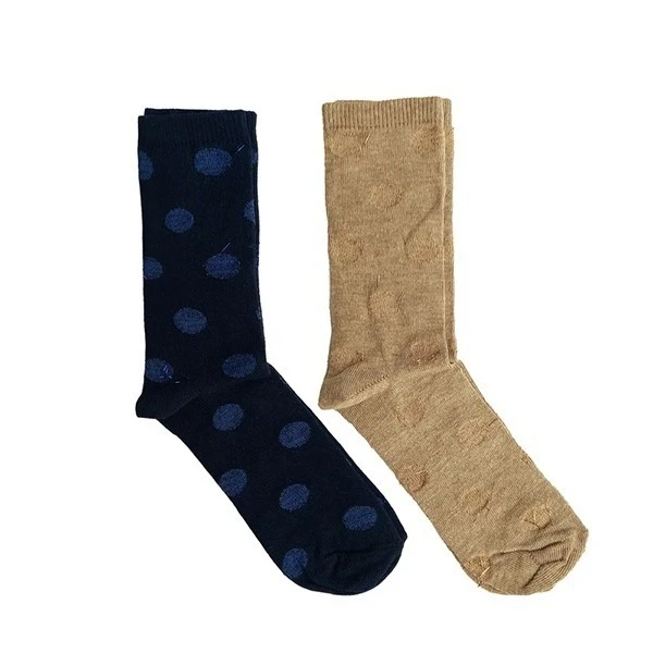 جوراب ساق بلند دخترانه کولزیون مدل توپی کد 01 مجموعه دو عددی 