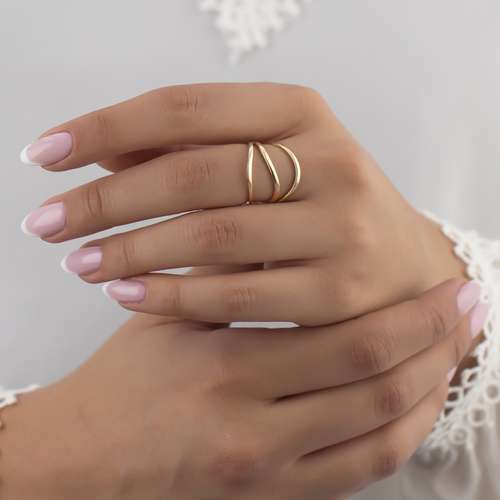 انگشتر طلا 18 عیار زنانه مایا ماهک مدل MR0608 سایز 54