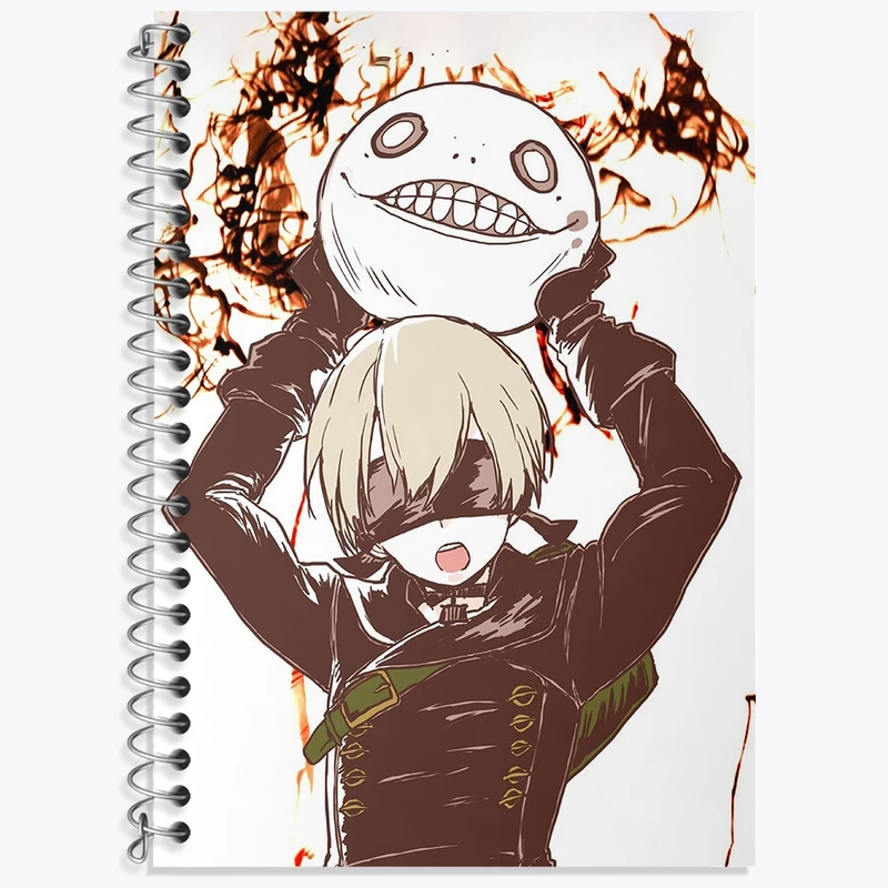 دفتر زبان 50 برگ خندالو مدل دو خط طرح بازی نیر اتوماتا (Nier Automata)  کد 31578