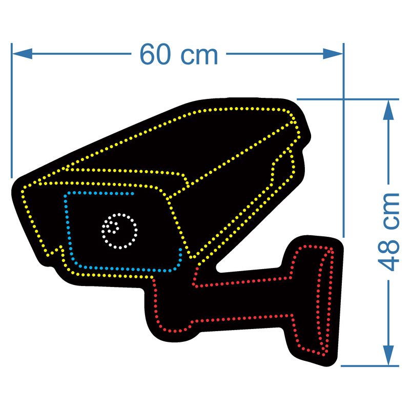 تابلو ال ای دی آیاز مدل دوربین مداربسته کد 448