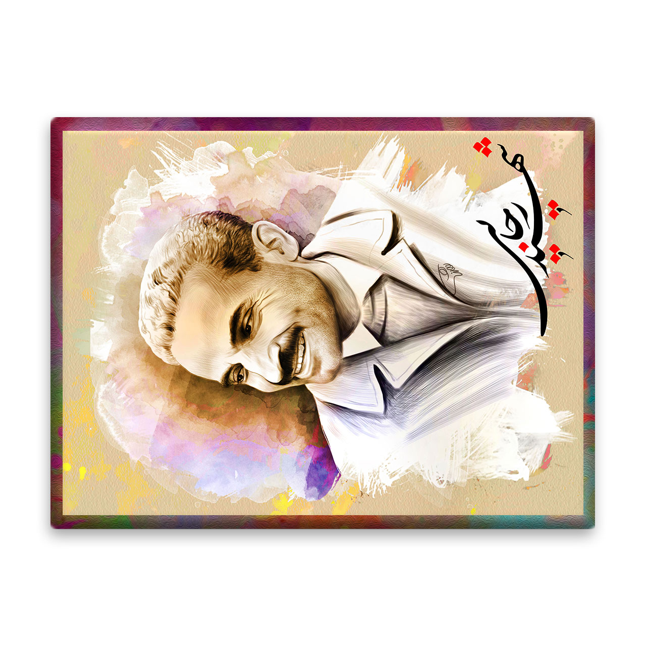 کاشی اطلس آبی  طرح شهید رجایی مدل T5340