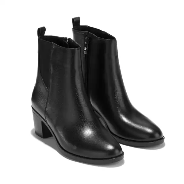 نیم بوت زنانه چرم مشهد مدل j2509