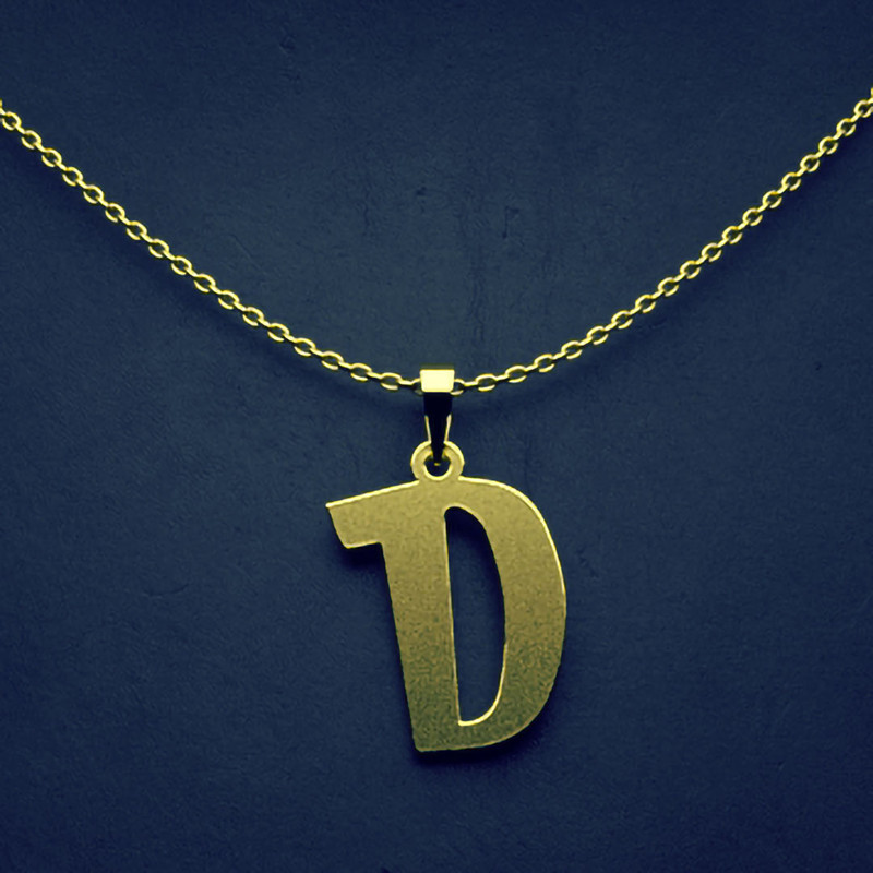 گردنبند طلا 18 عیار زنانه مدوپد مدل حرف D کد H2-1-1004
