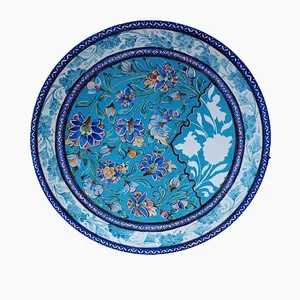 بشقاب میناکاری مسی میناسرای نیکنامی مدل ختایی BsF18