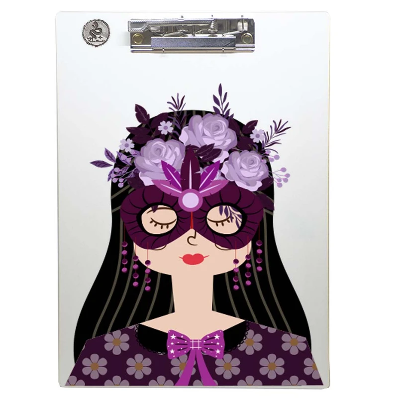 تخته شاسی طه چوب  مدل Purple Girl01 سایز A4