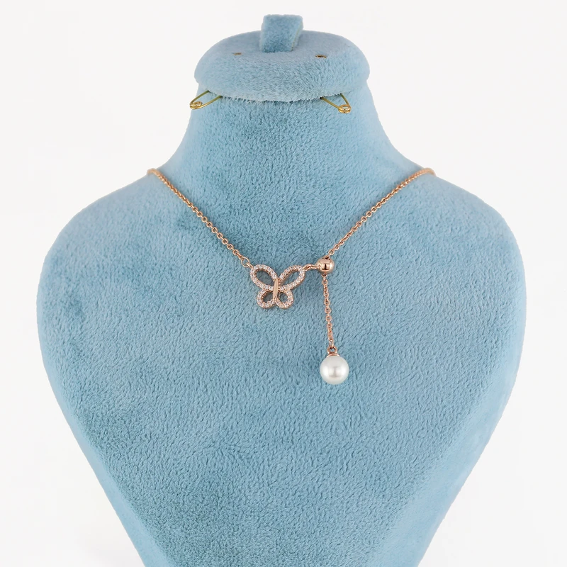 گردنبند زنانه مدل پروانه کد AAB418