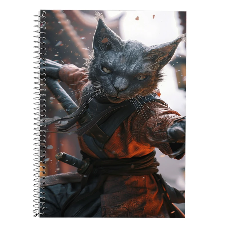 دفتر زبان 50 برگ مدوپد مدل دو خط طرح حیوانات جنگجو کد DF14862