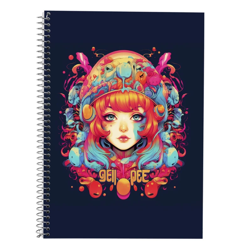 دفتر زبان 50 برگ مدوپد مدل دوخط طرح ریک اند مورتی rick&morty کد DF10807