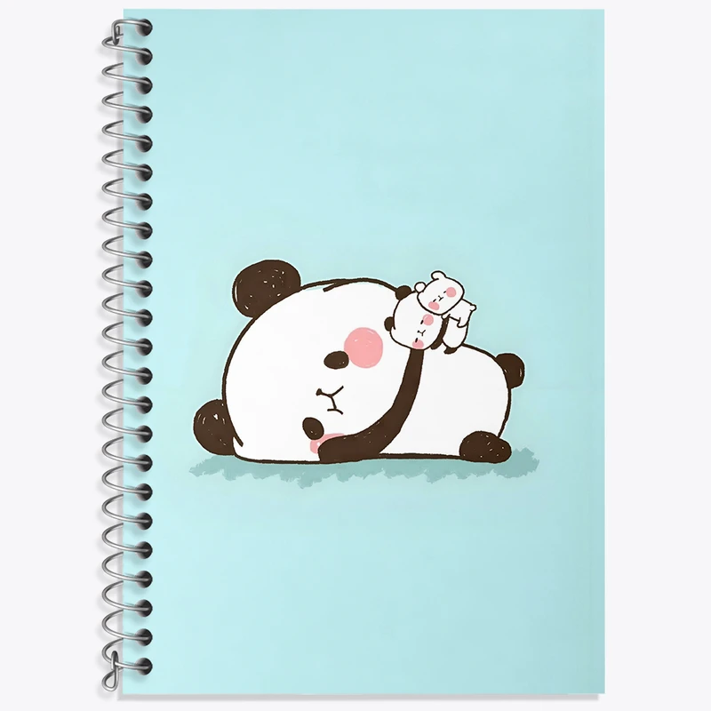 دفتر زبان 50 برگ خندالو مدل سه خط طرح پاندا کیوت کد N4115