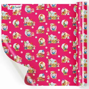 کاغذ کادو صدفی طرح کوتوله ها بسته 5 عددی