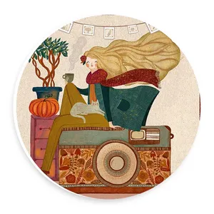 دیوارکوب طرح دختر و دوربین عکاسی مدل wtb230