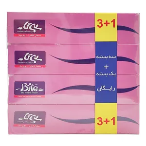 دستمال کاغذی 100 برگ بی تا مدل BI_MOOOJVIOLET بسته 4 عددی