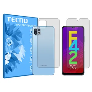 Tecno clear screen protector HyGEL model suitable for Samsung Galaxy F42 5G mobile phone along with back protector
