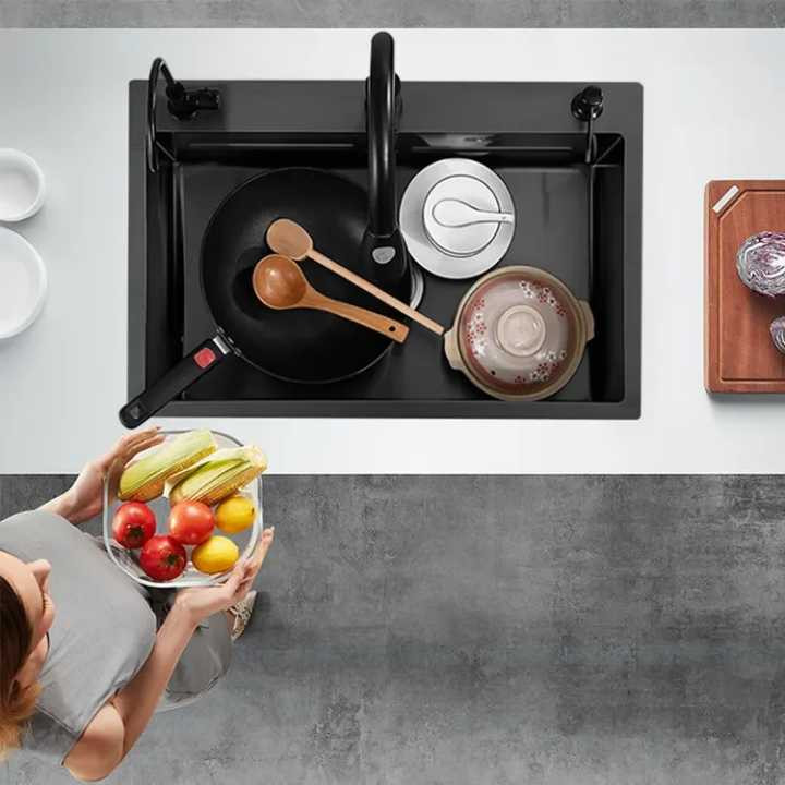 سینک استیل توکار تک لگنه مدل کلاسیک کد ۶۰۴۶