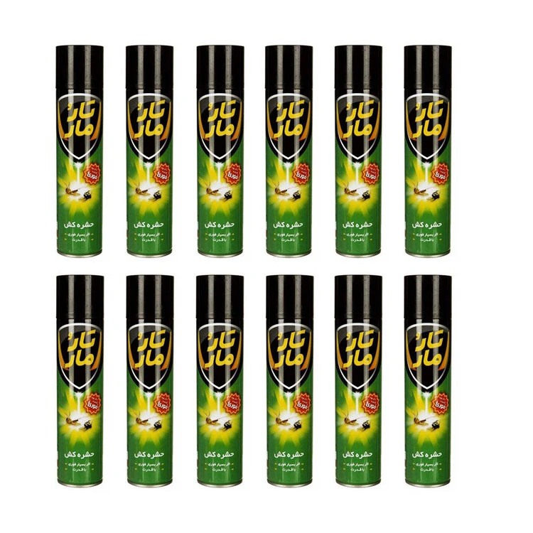 اسپری حشره کش تارومار سری flying insect killer حجم 400 میلی لیتر مجموعه 12 عددی